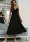 Casual boho long black dress